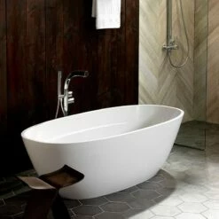 Victoria + Albert Terrassa Oval Bath | Old Fashioned Bathrooms -Oldfashionedbathrooms Store Victoria Albert Terassa Freestanding Modern Roll Top Bath Image4