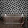 Hurlingham Zille Copper Bath - Nickel Exterior & Nickel Interior | OFB