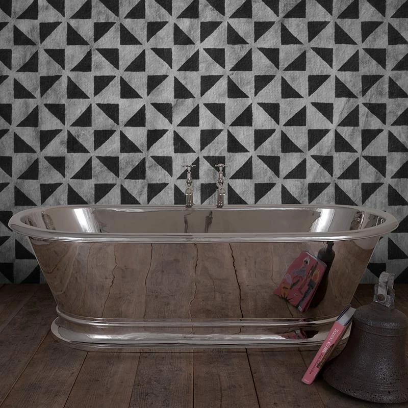 Hurlingham Zille Copper Bath - Nickel Exterior & Nickel Interior | OFB 1 Hurlingham Zille Copper Bath - Nickel Exterior & Nickel Interior | OFB