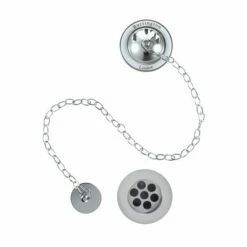 Chrome Finish Burlington Bath Overflow, Plug And Chain | OFB