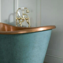 BC Designs Copper Boat Bath | Old Fashioned Bathrooms -Oldfashionedbathrooms Store bc designs green copper bath 2