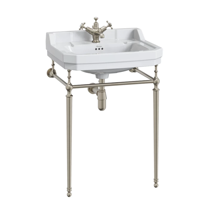 Burlington Edwardian Style 61cm Basin With Chrome Stand | OFB 2 Burlington Edwardian Style 61cm Basin With Chrome Stand | OFB - Image 2