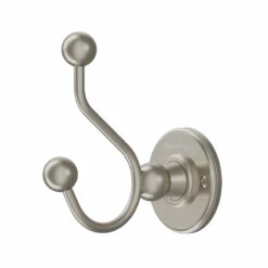 Burlington Double Robe Hook | Old Fashioned Bathrooms -Oldfashionedbathrooms Store burlington brushed nickel double robe hook