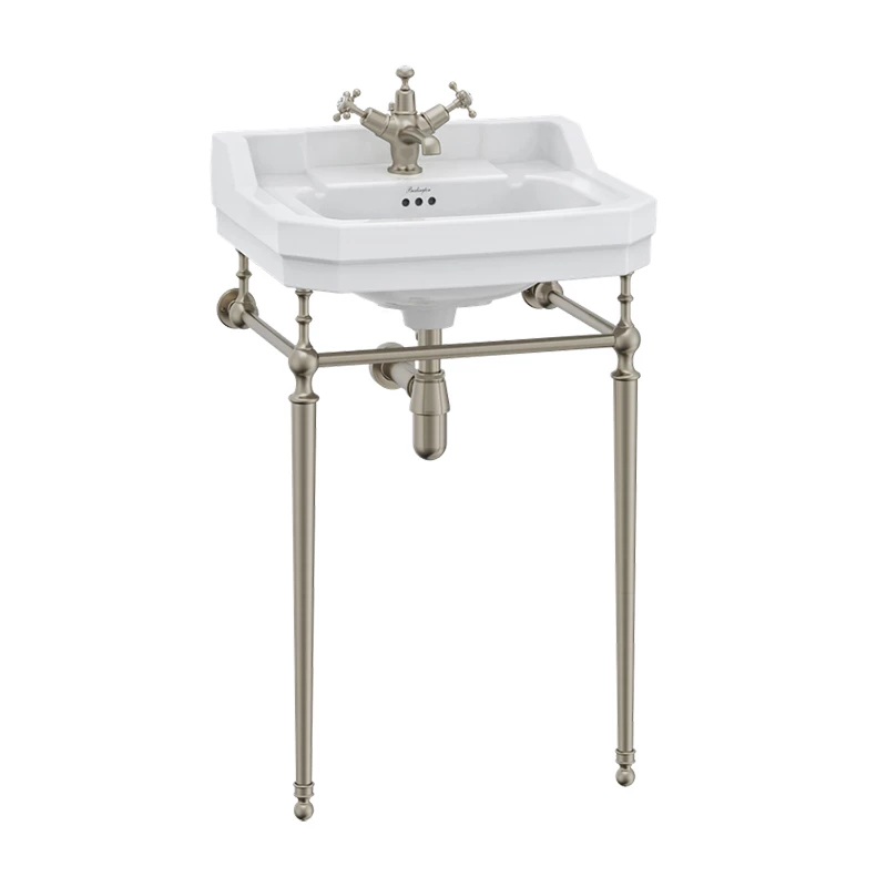 Burlington Edwardian 56cm Basin With Chrome Stand 2 Burlington Edwardian 56cm Basin With Chrome Stand - Image 2