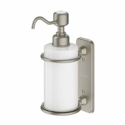 Burlington Single Soap Dispenser From The Burlington Accessories Range. -Oldfashionedbathrooms Store burlington brushed nickel single soap dispenser