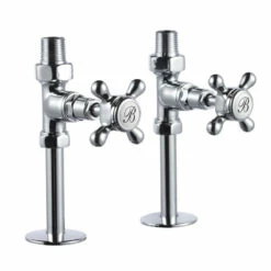 Burlington Straight Radiator Valves With Chrome Finish | OFB
