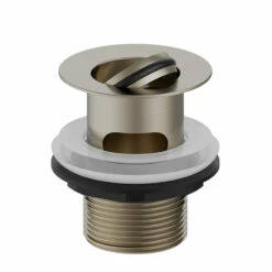 Burlington Flip-top Basin Waste Slotted In Chrome | OFB -Oldfashionedbathrooms Store burlington flip top brushed nickel basin waste