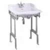 Burlington Classic 65cm Basin With Aluminium Stand | OFB