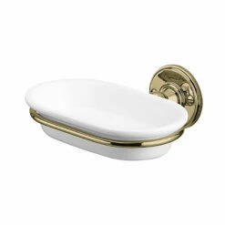 Burlington Soap Dish With Chrome Finish | Old Fashioned Bathrooms -Oldfashionedbathrooms Store burlington gold soap dish