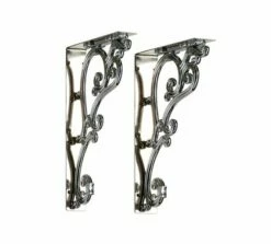 Burlington Medium Ornate Brackets, Decorative Traditional Bathroom Brackets