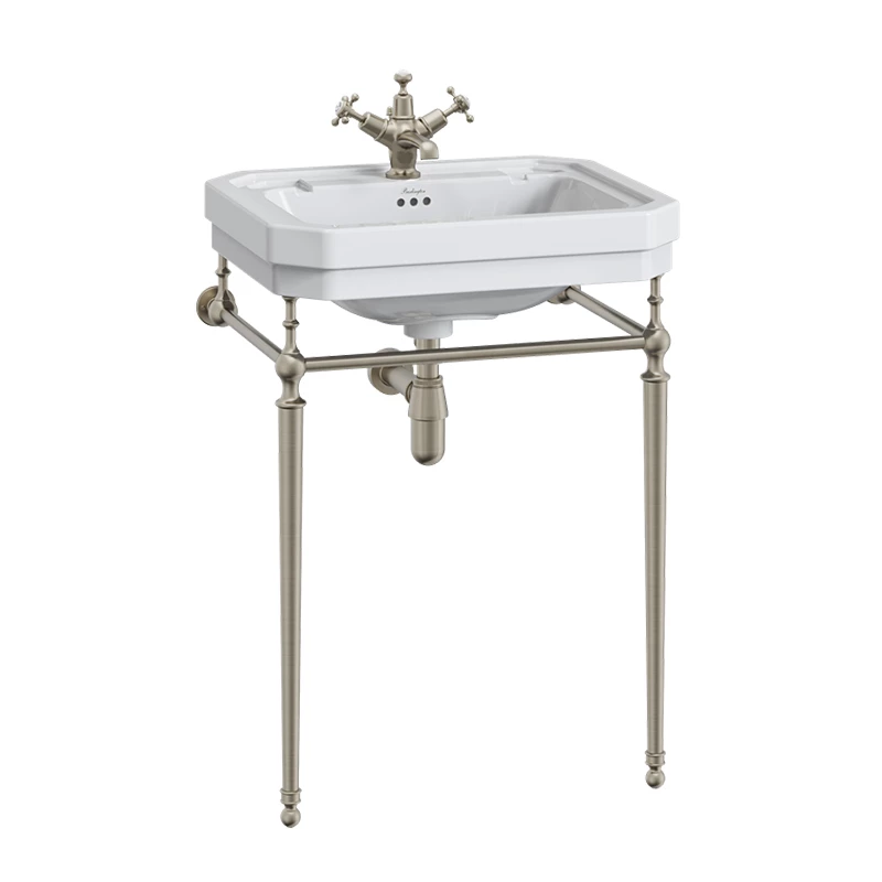 Burlington Victorian 61cm Basin With Chrome Stand 2 Burlington Victorian 61cm Basin With Chrome Stand - Image 2