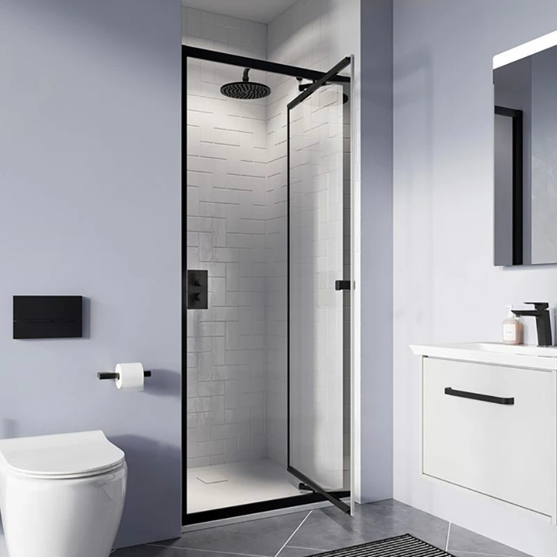 Crosswater 'Clear 6' Infold Door & (Optional) Side Panel - Matt Black Finish 2 Crosswater 'Clear 6' Infold Door & (Optional) Side Panel - Matt Black Finish - Image 2