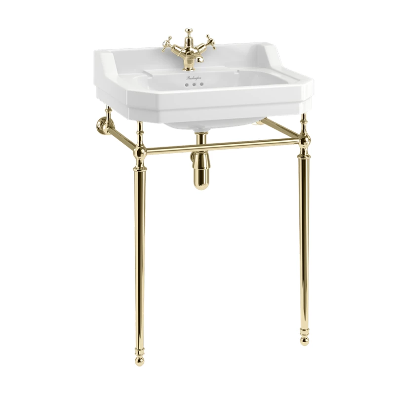 Burlington Edwardian Style 61cm Basin With Chrome Stand | OFB 3 Burlington Edwardian Style 61cm Basin With Chrome Stand | OFB - Image 3
