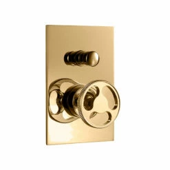 Fontley Thermostatic Two-way Shower Valve | OFB -Oldfashionedbathrooms Store fontley polished brass thermostatic two way shower valve