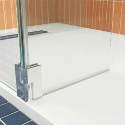 Crosswater 'Gallery 10' Recess With Hinged Deflector | OFB -Oldfashionedbathrooms Store gallery 10 hinged deflector panel bottom hinge w900 h900 1