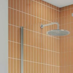 Crosswater 'Gallery 10' Corner With Fixed Deflector | 3 Finishes Available -Oldfashionedbathrooms Store gallery 10 polished stainless steel wall profile