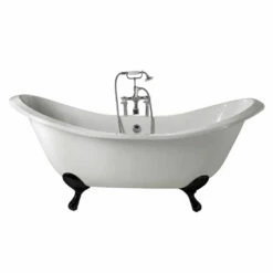 Imperial Sheraton Double Ended Slipper Bath With Ball G&H Feet -Oldfashionedbathrooms Store imperial sheraton cast iron double ended bath