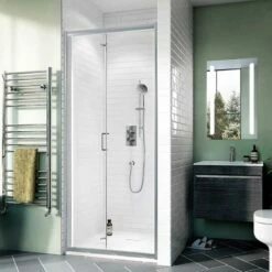 Crosswater 'Kai 6' Bi-fold Door & (Optional) Side Panel -Oldfashionedbathrooms Store kai 6 bifold door in recess w900 h900