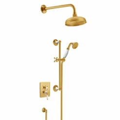 St James - 'Kit 6' Antique Gold Concealed Shower | Shop Here