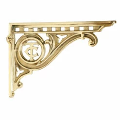 Thomas Crapper Large TC Brackets - Polished (Pair) 310mm | Old Fashioned Bathrooms