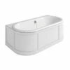 Burlington London Back To Wall Bath With Curved Surround - 1800mm | OFB