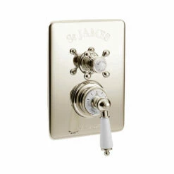 St James - 'Kit 5' Nickel Concealed Shower | Shop Here -Oldfashionedbathrooms Store nickel concealed shower 1 valve