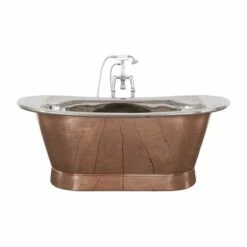 Copper Normandy Bateau Bath - Copper Exterior & Nickel Interior | Suffolk