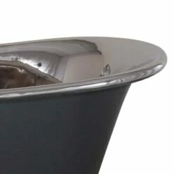 The Normandy Nickel Plated Interior & Painted Exterior Bateau Bath | OFB -Oldfashionedbathrooms Store normandy copper bath painted exterior 1