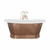 Copper Normandy Bateau Bath - Copper Exterior & White Interior | Suffolk