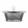The Normandy Nickel Plated Interior & Exterior Bateau Bath | Suffolk