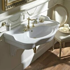 Palladio 100cm Console Basin On Ceramic Brackets | OFB