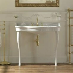 Palladio 100cm Console Basin On Ceramic Legs | OFB