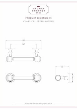 Thomas Crapper Classical Paper Holder | Old Fashioned Bathrooms -Oldfashionedbathrooms Store paper holder thomas crapper classical pdf
