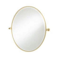 Thomas Crapper Classical Oval Tilt Mirror | Old Fashioned Bathrooms -Oldfashionedbathrooms Store tc classic oval tilt mirror brass