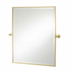 Thomas Crapper Classical Rectangle Tilt Mirror | OFB -Oldfashionedbathrooms Store tc classic rectangle tilt mirror brass