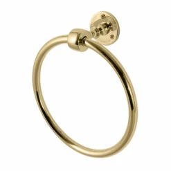 Thomas Crapper Classical Towel Ring | Old Fashioned Bathrooms -Oldfashionedbathrooms Store tc classic towel ring brass