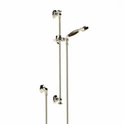 Thomas Crapper 1920 Slider Rail With Hose | OFB -Oldfashionedbathrooms Store thomas crapper 1920 nickel slider rail and hose