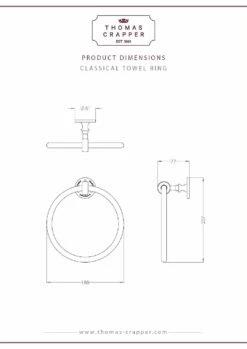 Thomas Crapper Classical Towel Ring | Old Fashioned Bathrooms -Oldfashionedbathrooms Store towel ring thomas crapper classical pdf