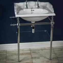 Victorian 635mm Basin With Stand | Old Fashioned Bathrooms