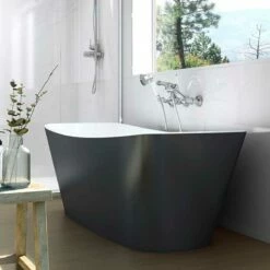 Victoria + Albert Trivento Bateau Bath | Old Fashioned Bathrooms -Oldfashionedbathrooms Store victoria albert trivento black painted freestanding bath