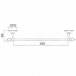 Sbordoni Flora Wall Mounted Single Towel Rail Holder | Old Fashioned Bathrooms -Oldfashionedbathrooms Store wall mounted single towelrail holder 55