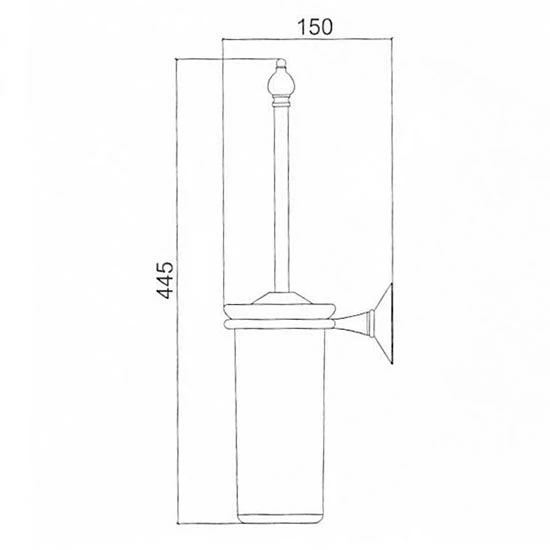Sbordoni Flora Wall Mounted Toilet Brush | Old Fashioned Bathrooms 2 Sbordoni Flora Wall Mounted Toilet Brush | Old Fashioned Bathrooms - Image 2