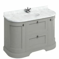 Burlington Freestanding Vanity Unit With Drawers And Minerva Carrara Top -Oldfashionedbathrooms Store white top olive
